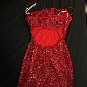 Red Sparkly Homecoming Dress